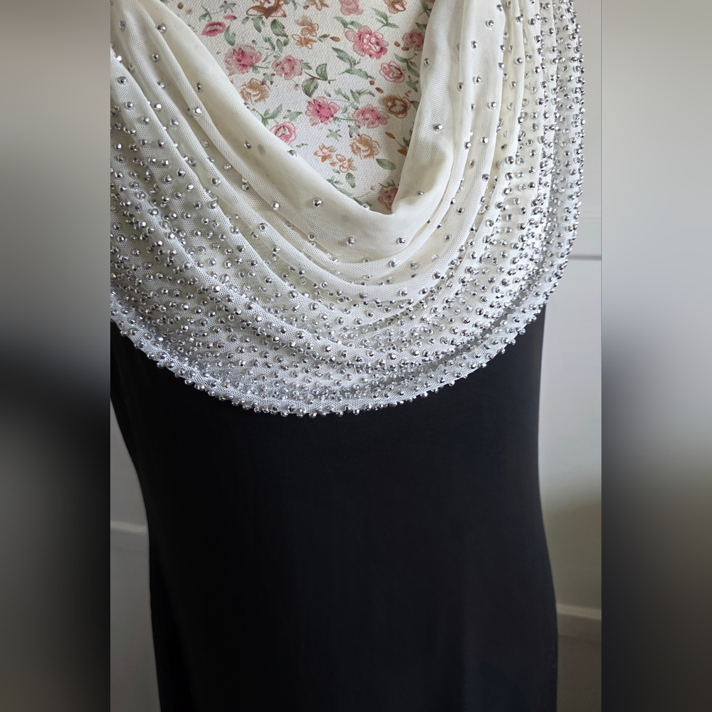 Jackie Jon NY Elegant Black and White Maxi Dress - Picture 2 of 8